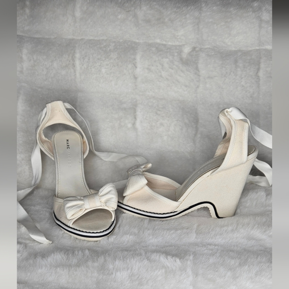 VTG  2005 MARC JACOBS Sling Back Wedges Sz 7